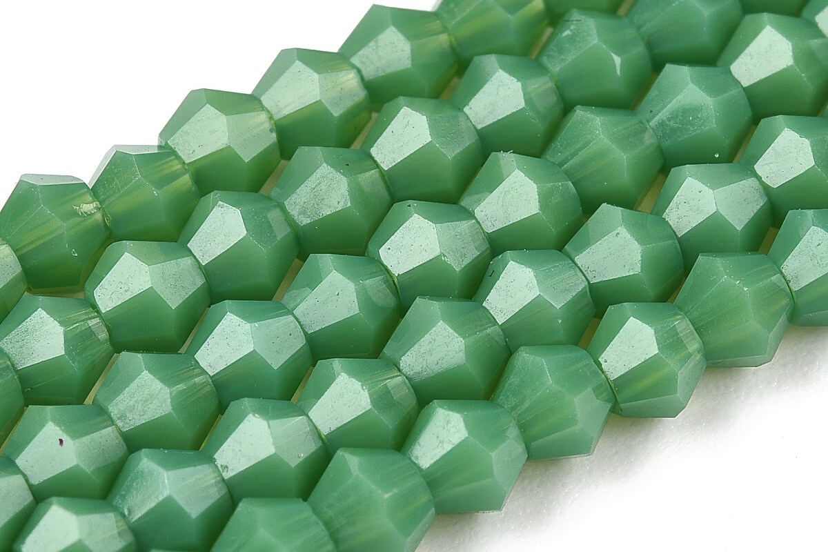 Margele cristal biconic 3x3mm (sirag) - verde opac