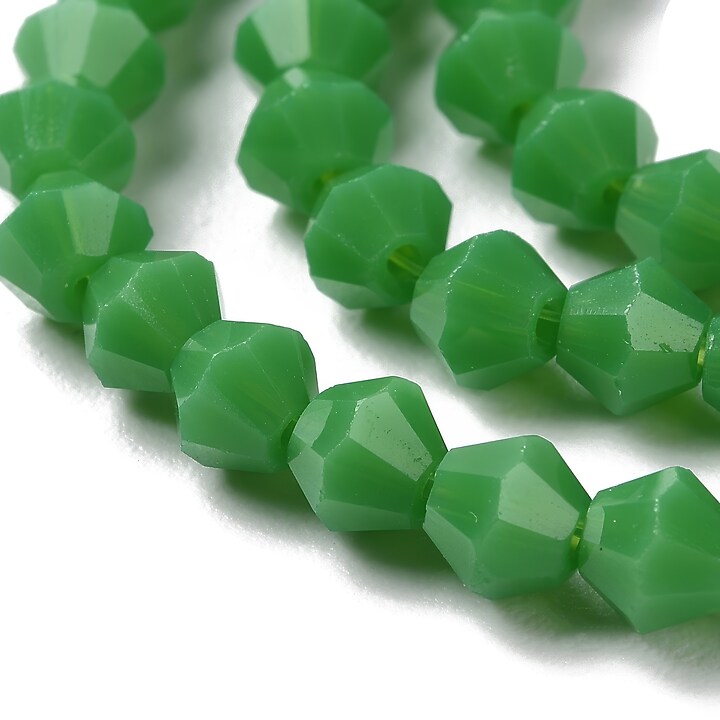 Margele cristal biconic 4x4mm (sirag) - verde opac