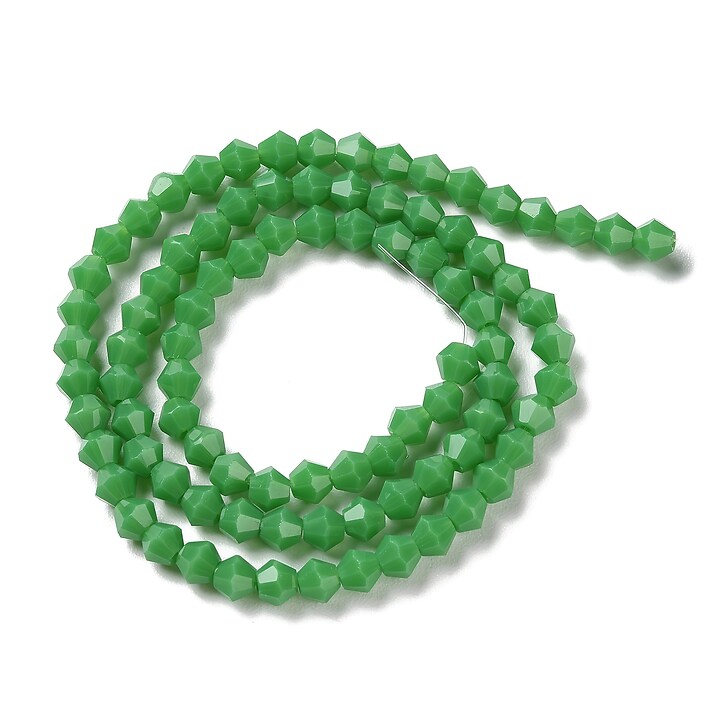 Margele cristal biconic 4x4mm (sirag) - verde opac