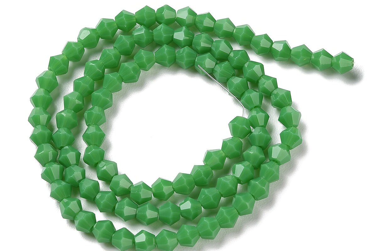 Margele cristal biconic 4x4mm (sirag) - verde opac