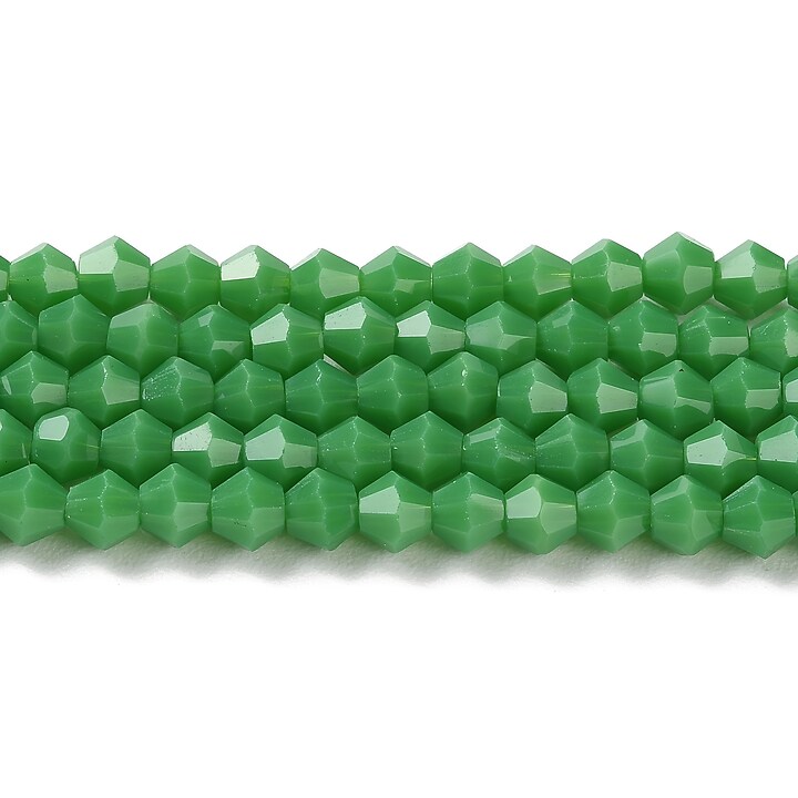 Margele cristal biconic 4x4mm (sirag) - verde opac