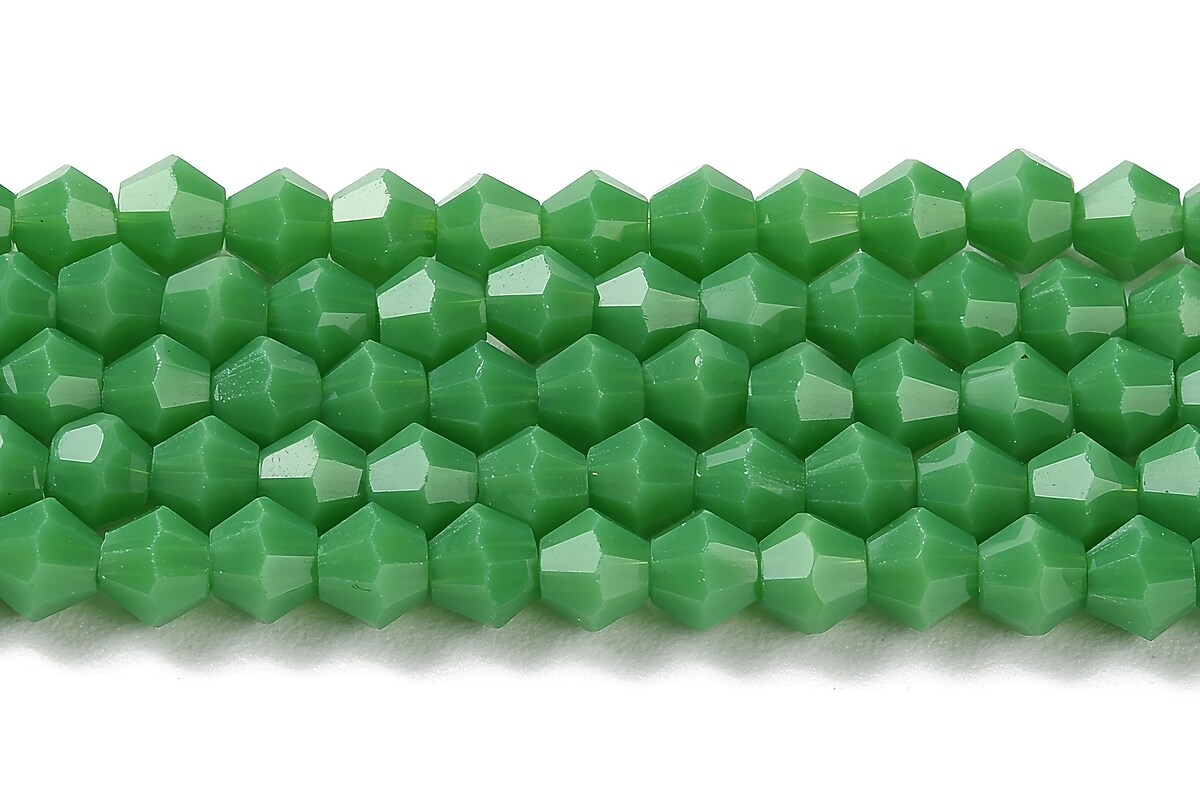 Margele cristal biconic 4x4mm (sirag) - verde opac