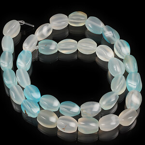 Margele agate twist 12x8mm (sirag) - turcoaz deschis