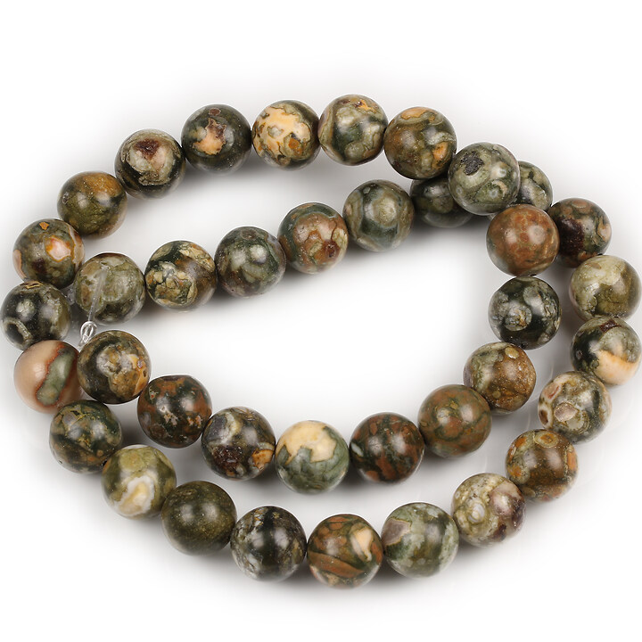 Margele Rhyolite Jasper sfere 10mm (sirag)