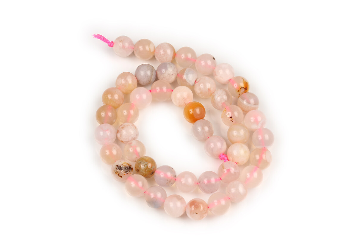 Margele Cherry Blossom Agate sfere 8mm (sirag)