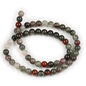 Margele African Bloodstone sfere 6mm (sirag)