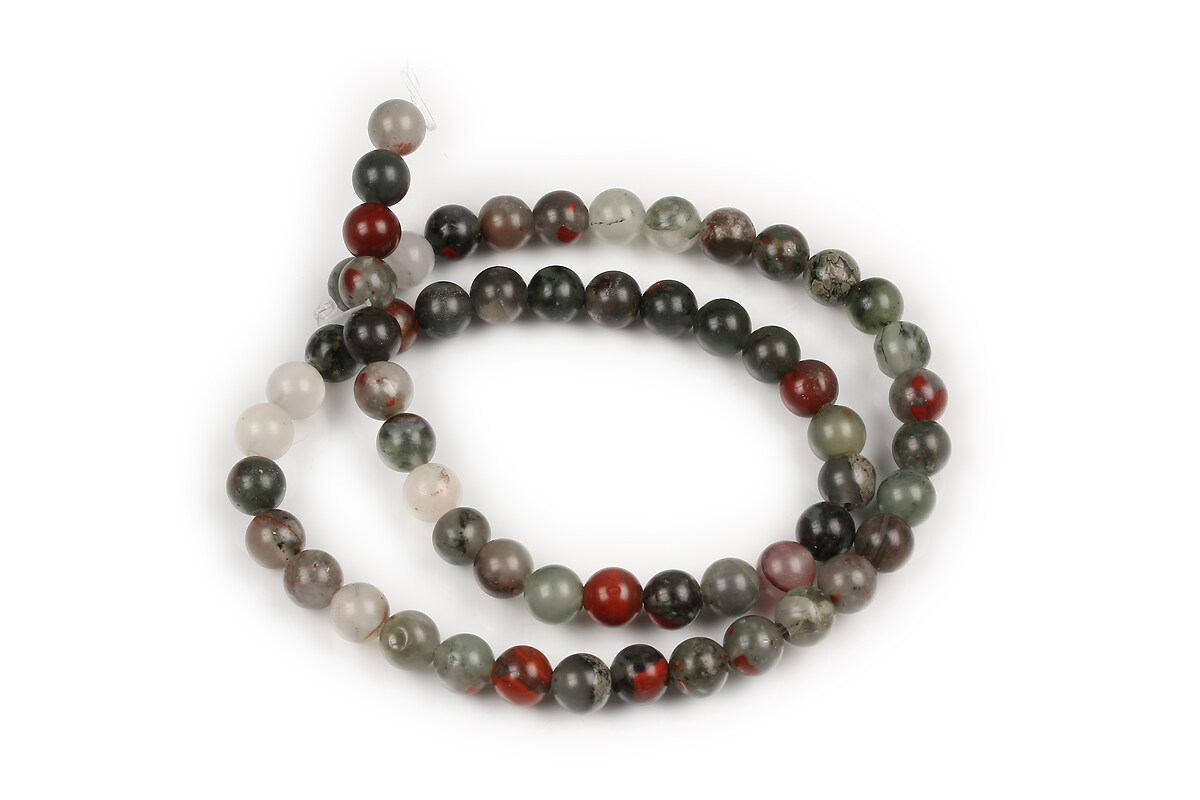 Margele African Bloodstone sfere 6mm (sirag)