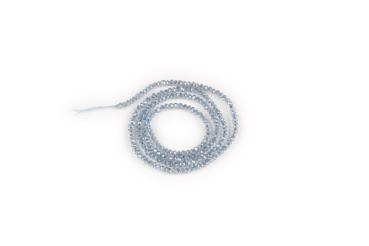 Sirag margele cristal electroplacat rondele 1,5x2mm - pearl luster albastru deschis