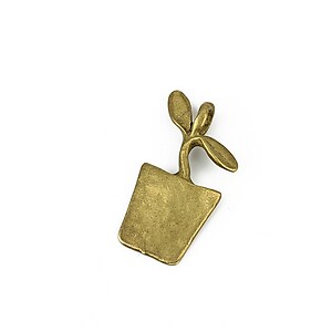 Charm bronz ghiveci 25x13mm