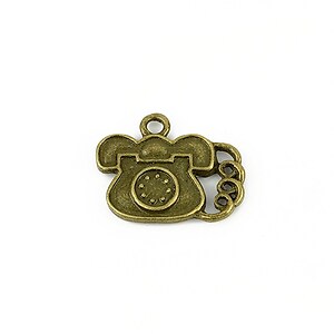 Charm bronz telefon 18x22mm