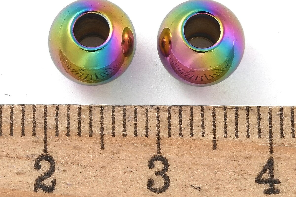 Distantiere otel inoxidabil 304 placat IP multicolor (Ion Plating) sfere 6x8mm