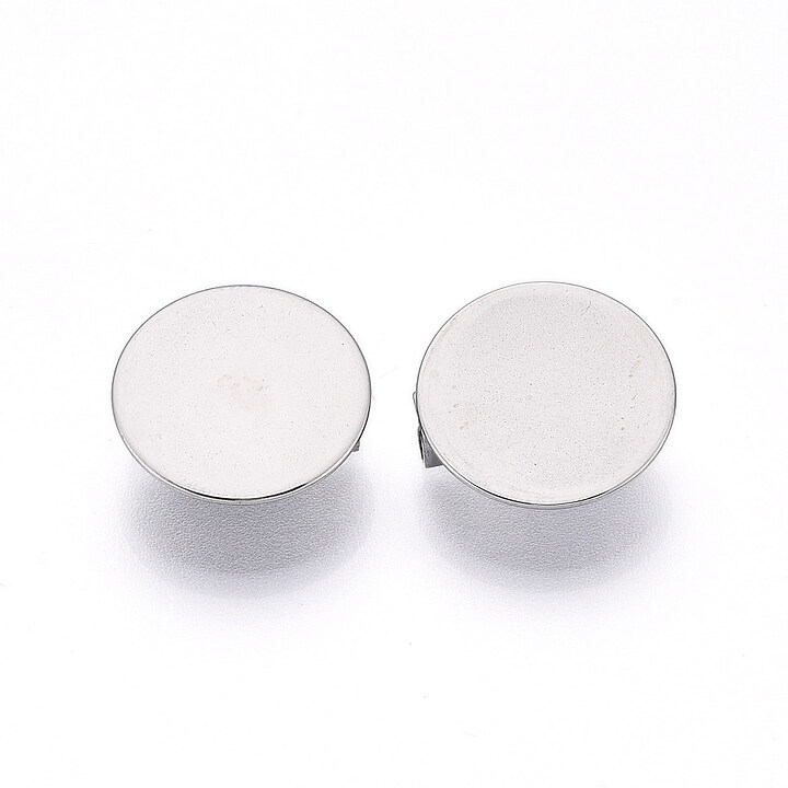 Baza brosa otel inoxidabil 304 cu platou pentru cabochon 15mm