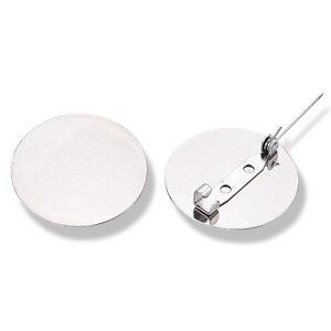 Baza brosa otel inoxidabil 304 cu platou pentru cabochon 30mm