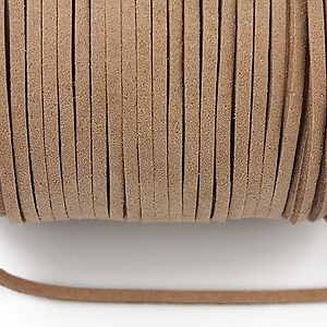 Snur suede (imitatie piele intoarsa) 3x1mm, beige (5m) - cod 174