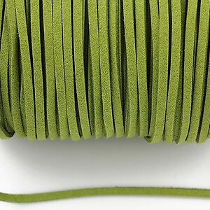 Snur suede (imitatie piele intoarsa) 3x1mm, verde deschis (5m)