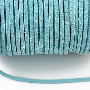 Snur suede (imitatie piele intoarsa) 3x1mm, bleu (5m) - cod 193