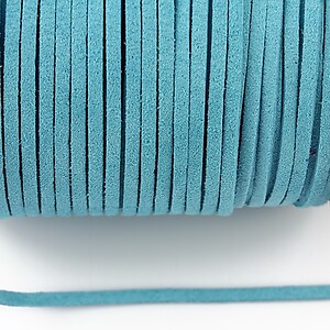 Snur suede (imitatie piele intoarsa) 3x1mm, bleu (5m) - cod 194