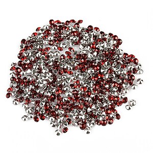 Cabochon rhinestone 2mm (20 buc.) - rosu inchis