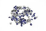 Cabochon rhinestone 3,5mm (20 buc.) - albastru inchis