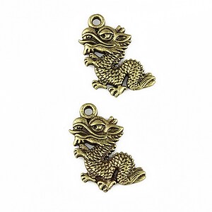 Charm bronz dragon 19x12mm