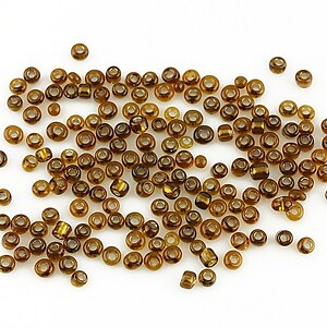 Margele de nisip 2mm cu foita argintie (50g) - cod 188 - maro