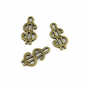 Charm bronz dolar 18x8mm