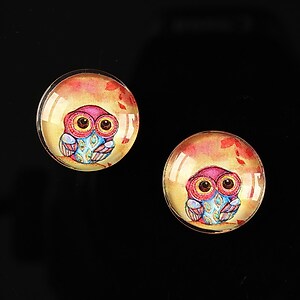 Cabochon sticla 16mm "Fantasy world" cod 004