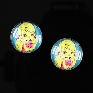 Cabochon sticla 16mm "Baby dolls" cod 041