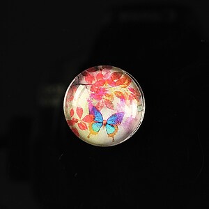 Cabochon sticla 18mm "Magic garden" cod 060