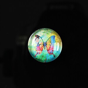 Cabochon sticla 18mm "Magic garden" cod 061