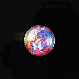 Cabochon sticla 18mm "Magic garden" cod 062