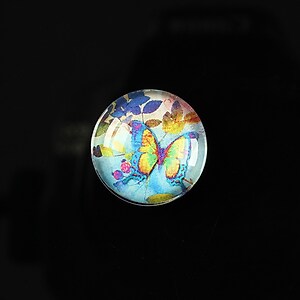 Cabochon sticla 18mm "Magic garden" cod 063