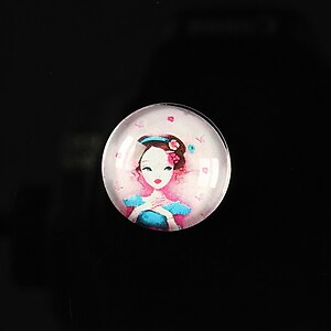 Cabochon sticla 18mm "Fairy tale" cod 070