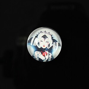 Cabochon sticla 18mm "Fairy tale" cod 073