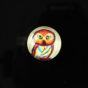 Cabochon sticla 18mm "Cutie owl" cod 077