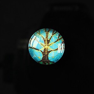 Cabochon sticla 18mm "Tree of life" cod 089