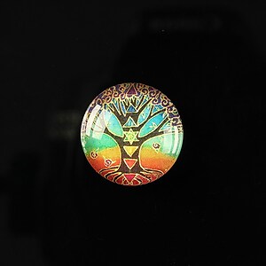 Cabochon sticla 18mm "Tree of life" cod 090