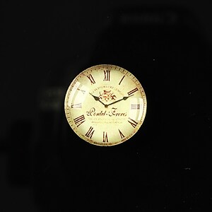 Cabochon sticla 18mm "Perfect time" cod 096