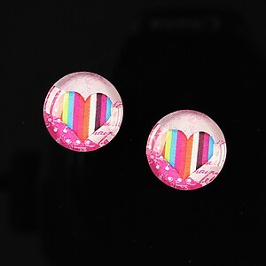 Cabochon sticla 14mm "Love actually" cod 148