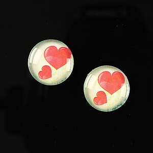 Cabochon sticla 14mm "Love actually" cod 149