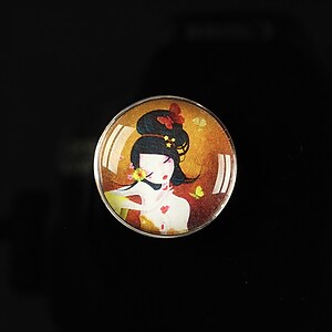 Cabochon sticla 20mm "Once upon a time" cod 153