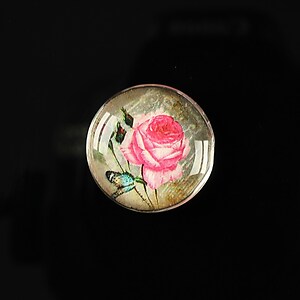 Cabochon sticla 20mm "Amazing roses" cod 163