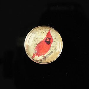 Cabochon sticla 20mm "Loving red" cod 165