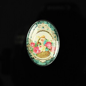 Cabochon sticla 25x18mm "Journey in the past" cod 194