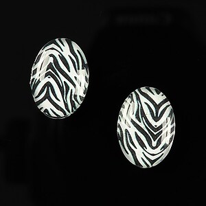 Cabochon sticla 18x13mm "Animal print" cod 216