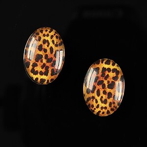 Cabochon sticla 18x13mm "Animal print" cod 218