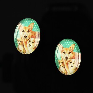 Cabochon sticla 18x13mm "Best friends" cod 226