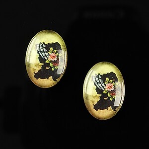 Cabochon sticla 18x13mm "Portrait" cod 233