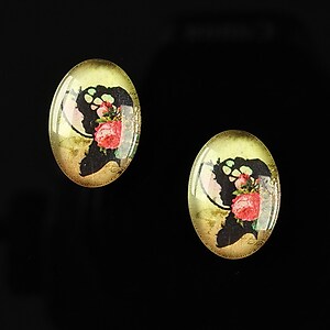 Cabochon sticla 18x13mm "Portrait" cod 234