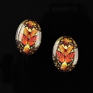 Cabochon sticla 18x13mm "Butterfly effect" cod 237